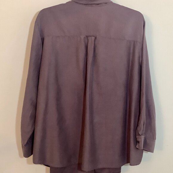 J.Jill Tunic Top Eggplant Color 4 X Long Sleeve - Picture 7 of 10